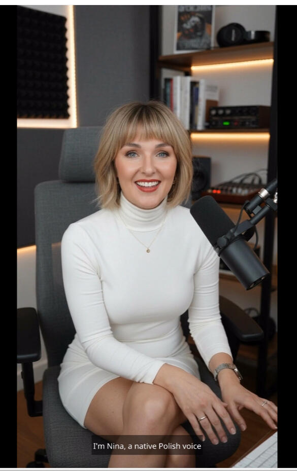 Nina Stanecka Studio Polish/English Voice-Over Artist Nina Stanecka Bringing Stories to Life — Through Voice & Video
