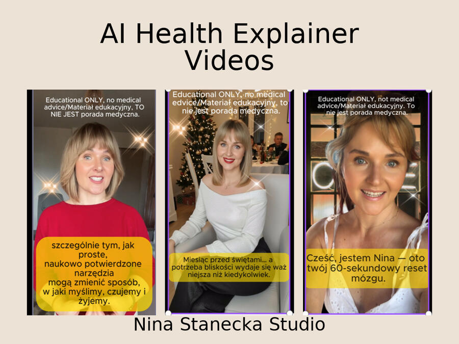 Nina Stanecka Studio Polish/English Voice-Over Artist Nina Stanecka Bringing Stories to Life — Through Voice & Video